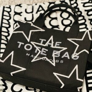 Marc Jacobs Black and White Striped Tote